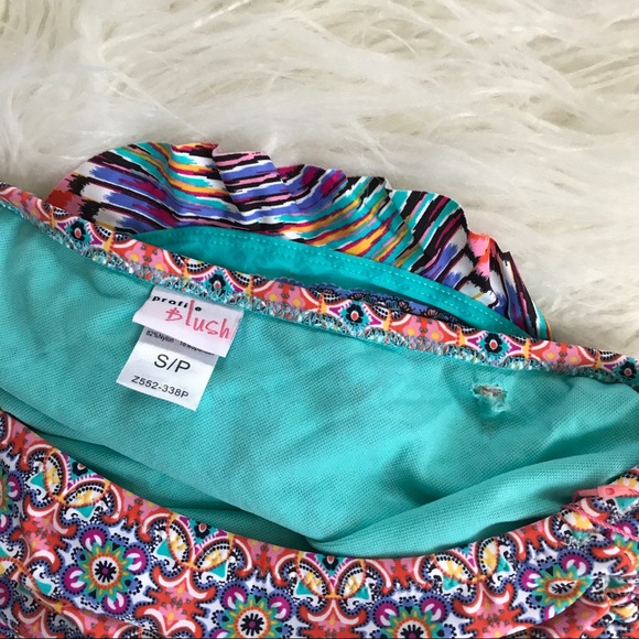 NWT profile blush bikini bottoms skirt skort Sz s - Picture 5 of 7